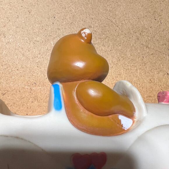 American Greetings AGC Tenderheart 80’s Brown Care Bear Rubber car Toy Vtg - Picture 10 of 16